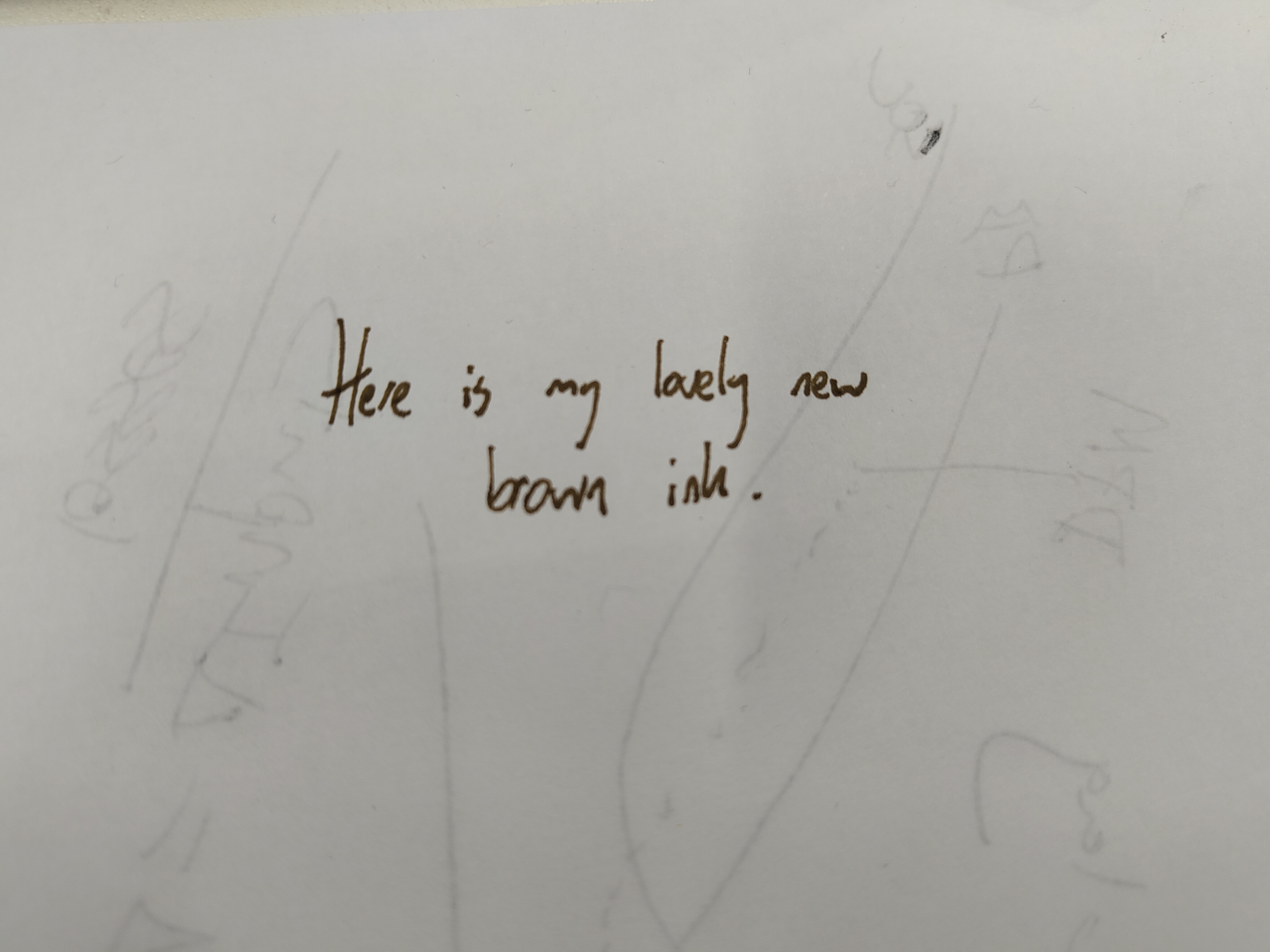 Sample of my new ink